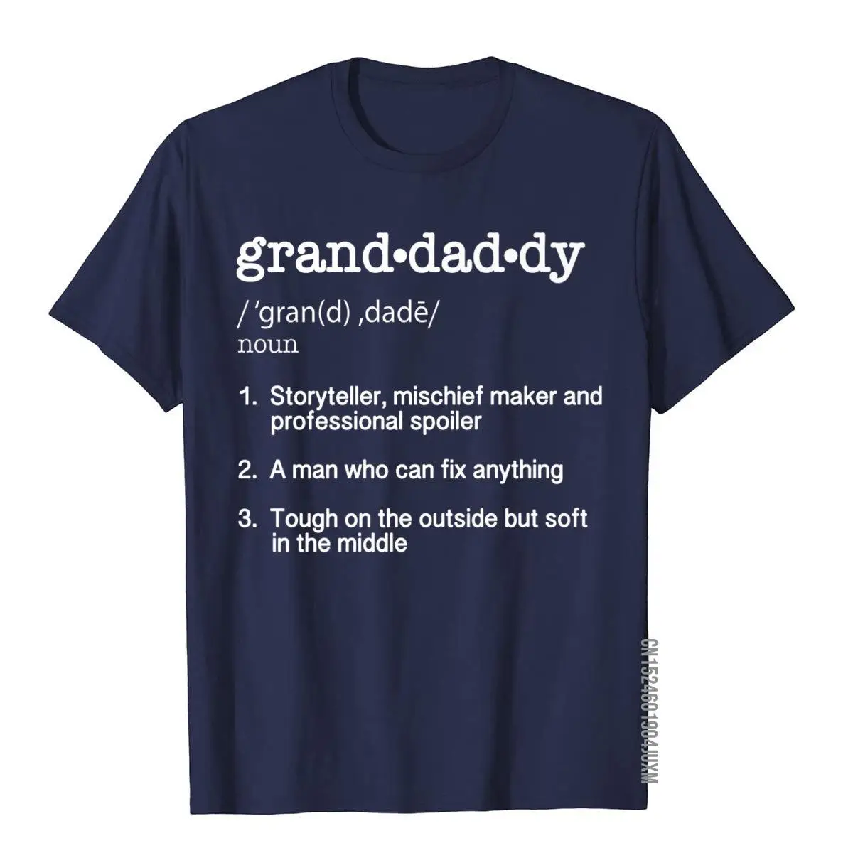 Granddaddy Definition T Shirt - Funny Cool Present Gift Tee__97A1084navy