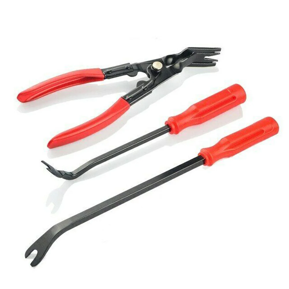 Car Audio Removal Disassembly Tool Set Open Install Repairing Pry Tool Kit plastic pry plates, pliers, screwdriver WWO66 - Цвет: B