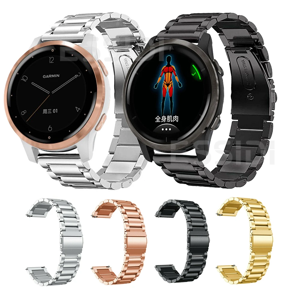Ремешок для часов из нержавеющей стали 18 20 22 мм Garmin Come 2 2S Sq мужчин и женщин ремешок