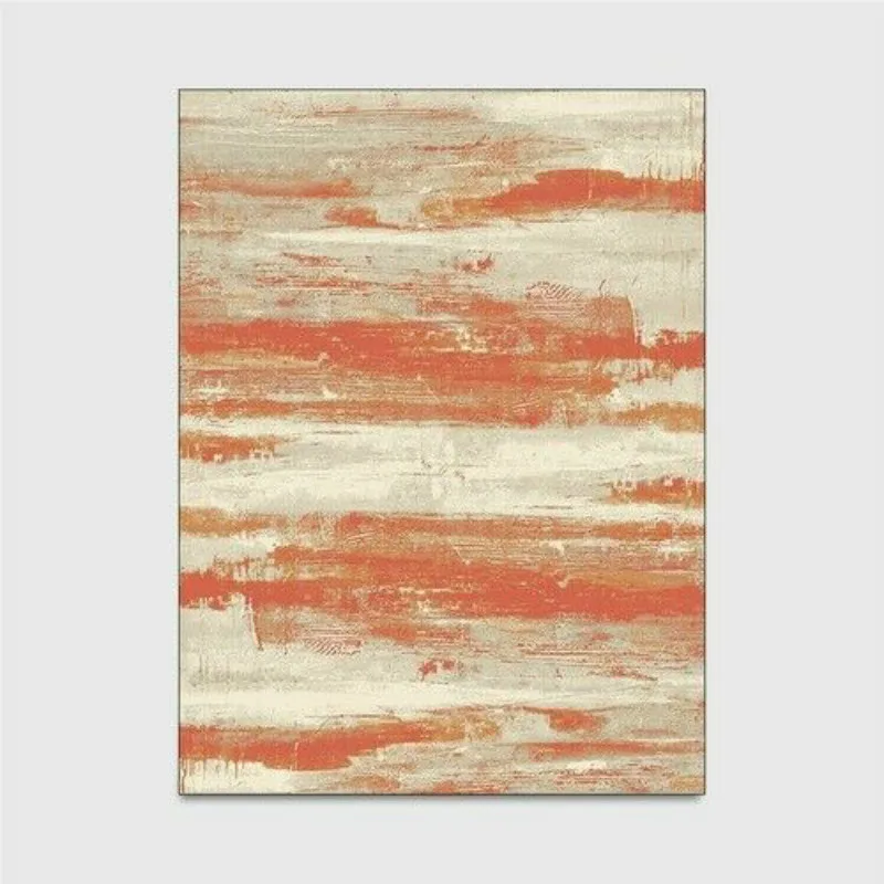 ew Nordic modern orange abstract living room bedroom carpet safety non-slip bedside carpet household room decoration products