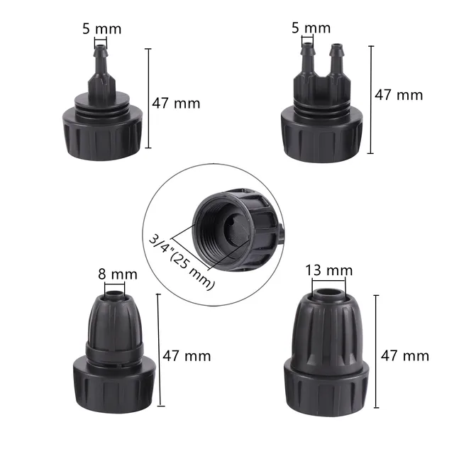 Kerti Öntözőrendszer 1/2 " - 3/4" Női Európai Standard Szál Reteszelt Csatlakozó Dn16 8/11Mm 4/7 Mm -Es Tömlő Osztók - Image 2