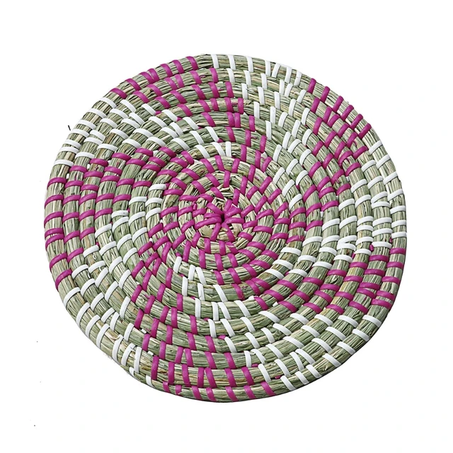 Szövött Kosár Fali Dekoráció Művészet Tengeri Fű Dekoratív Tál Tálca Boho Függő A Nappali Hálószobához - Image 3