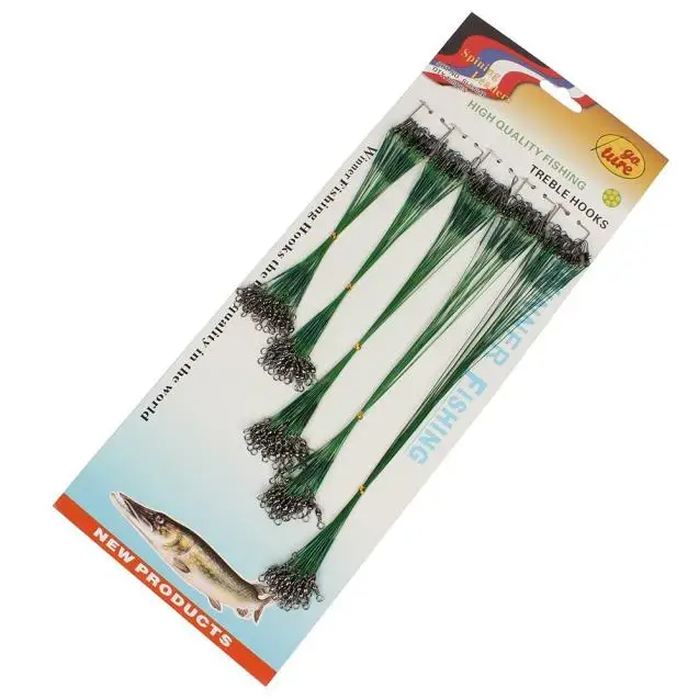 

100 pcs Fishing Trace Lures Leader Steel Wire Spinner Tippet with Spin Swivel Connector Lure Tracer Accessory16/18/22/24/28cm