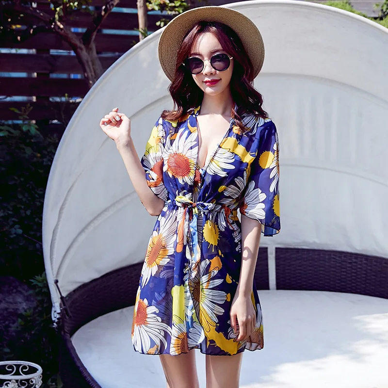 

Large Size Bathing Suit Plus-sized Womenswear Size 200 Plus-sized Bikini Three-piece Set-Slimming Belly Covering Skirt Swimwear