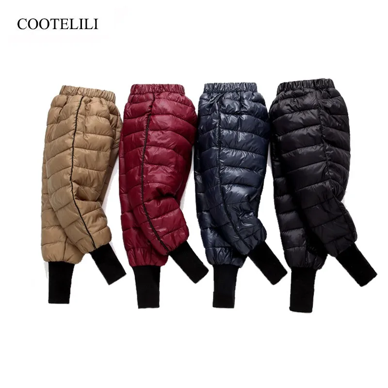 COOTELILI/Утепленные зимние штаны для детей, детские штаны для мальчиков и девочек хлопковые детские леггинсы с эластичной резинкой на талии зимние теплые детские брюки