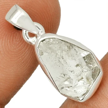 

Genuine Herkimer Diamond Pendant 925 Sterling Silver, Total Length : 24.5 mm, AP6930