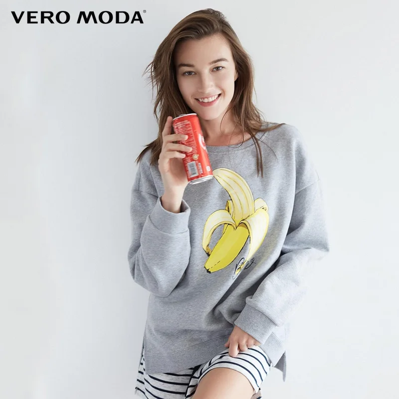 Vero Moda Drop-shoulder Side Slit Printed Round Collar Homewear T Shirt | 3181R3508