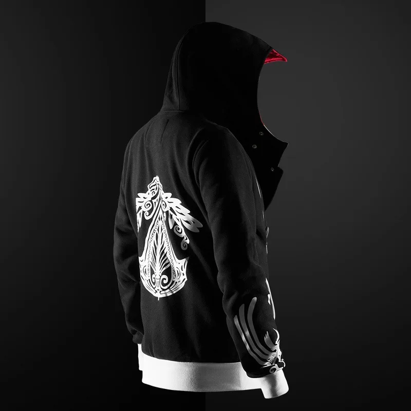 Assassin Hoodies zipper Streetwear Fashion print hoodie Hip Hop Assassin hoodie Sweatshirts boy Plus size Sweatshirt 5 colors  (7)