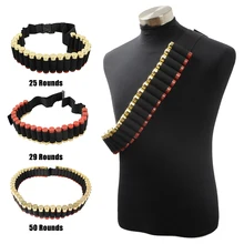 25/29/50 патронов Охота пуля снаряд Тактический военный страйкбол оболочки ремень для патронташа 12/20 датчик патронташ