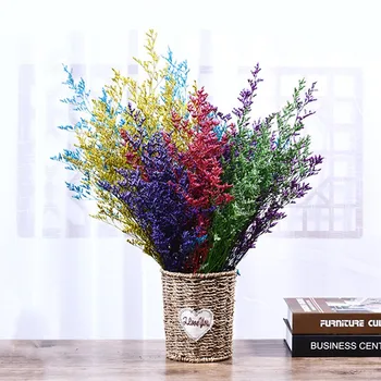 

55cm Natural Fresh Colorful Valentine Grass Dried Flowers Preserved Bouquet Forever Plant Dry Floral Home Decor Art Craft Dec