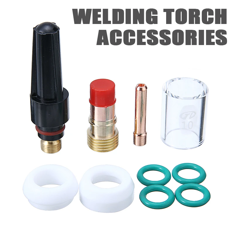 Scicalife 53Pcs Welding Torch Accessories Kit Collets Body Glass Cup Alumina Nozzle Stubby Gas Lens Pyrex Cup Kit for WP 17/18/ 26 Scicalife 53Pcs Welding Torch Accessories Kit Collets Body Glass Cup Alumina Nozzle Stubby Gas Lens Pyrex Cup Kit for WP 17/18/ 26