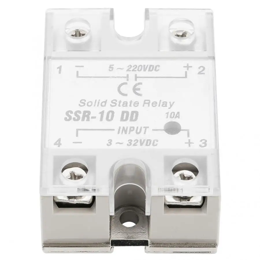 SSR-10DD твердотельное реле 10A DC3-32V вход DC5-220V выход Промышленная Автоматизация