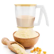 Ручная чашка сито для муки сетчатая ажурная сетка сито с крышкой для кухни тонкое приспособление для выпечки порошка инструменты кухонные аксессуары