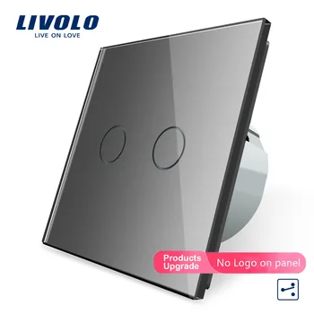 

Manufacturer, Livolo EU Standard Touch Switch, 2 Gang 2 Way Control, Wall Light Switch, VL-C702S-15 In Grey Color