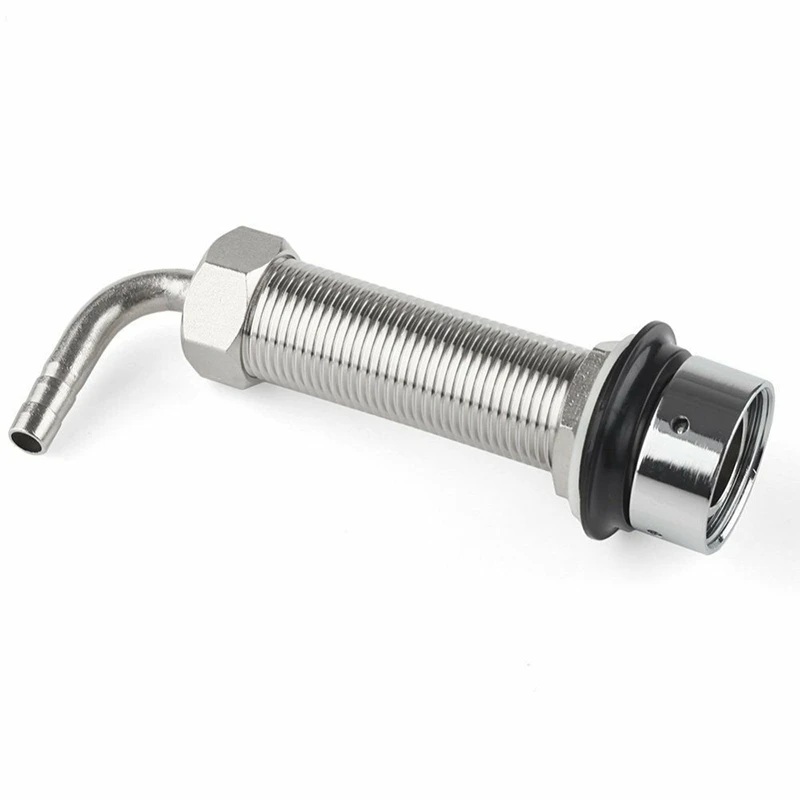 92.5mm Stainless Steel Elbow Shank Beer Tap Draft Faucet Accessories with Diameter 8mm for Keg | Дом и сад