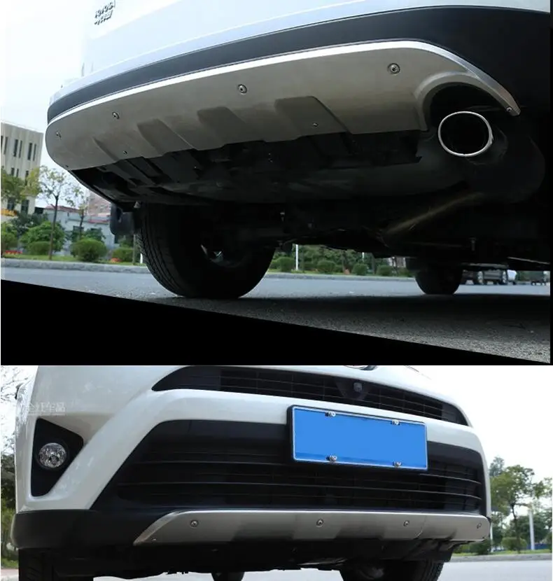 Авто бампер Защита для TOYOTA RAV4. Высокое качество нержавеющая сталь Передний+ задний бампер пластина автомобильные аксессуары