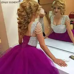 Новое поступление Bedaed фиолетовое бальное платье сладкий 16 платье принцессы Тюль бальные платья