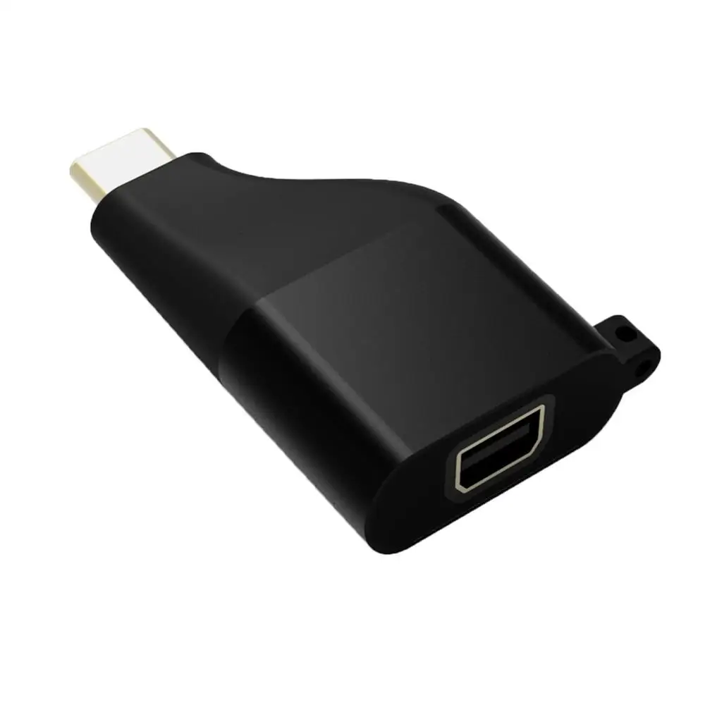 Тип C к Мини Dispalyport 4K 60Hz адаптер Usb C к Мини Dp конвертер мужчин и женщин с брелок стиль черный