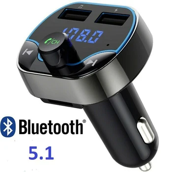 

Bluetooth 5.1 New Style Car Mp3 Bluetooth Player Car Bluetooth Charger Car Bluetooth Hands-free FM Transmitter