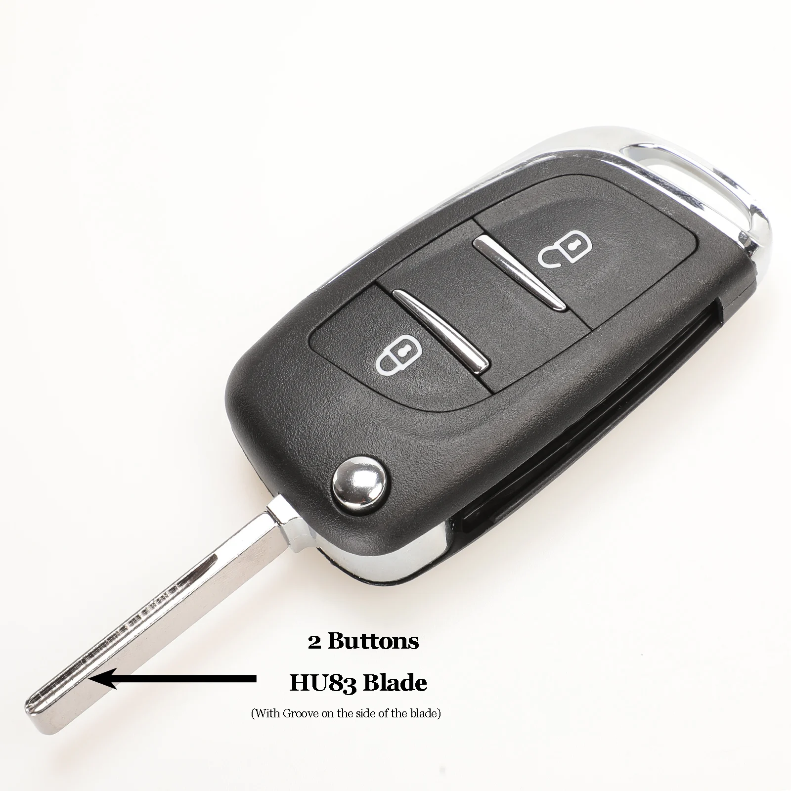 Jingyuqin CE0523 модифицированный откидной Складной Корпус ключа для Peugeot 306 407 807 Partner Remote VA2/HU83 Blade entrip Fob чехол 2/3 кнопка - Цвет: HCA 2 Button CE523