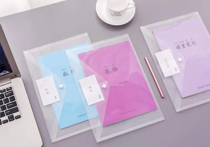 A4 transparent file bag paper folder stationery school office supplies