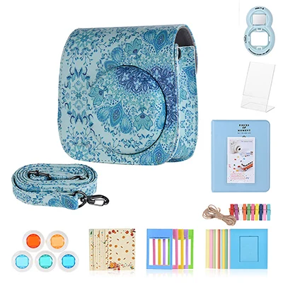 Option 1 Andoer 8 в 1 Аксессуары для Fujifilm Instax Mini 9/8/8+/8s Instax камера сумка селфи зеркальный фильтр фоторамка наклейка - Цвет: Option 1
