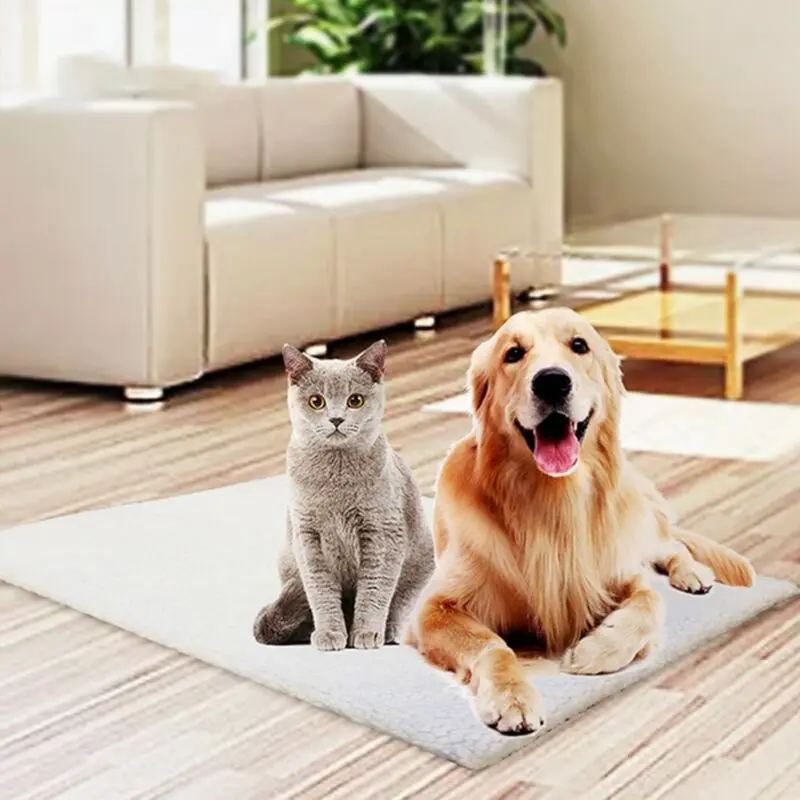 

1pc Winter Self Heating Washable For Cat Durable Sleeping Mat Wool Soft Pet Pad