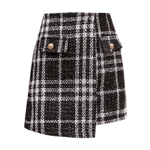 ^#Cheap YOSO Autumn And Winter Woolen Plaid Skirt Irregular A Skirts Step Skirt Slim Thin Female High Pockets Hip Fashion ^#Cheap YOSO Autumn And Winter Woolen Plaid Skirt Irregular A Skirts Step Skirt Slim Thin Female High Pockets Hip Fashion