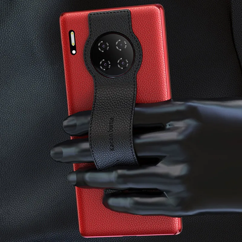 Для huawei mate 30 Pro чехол из натуральной кожи для ремня Роскошный держатель Подставка