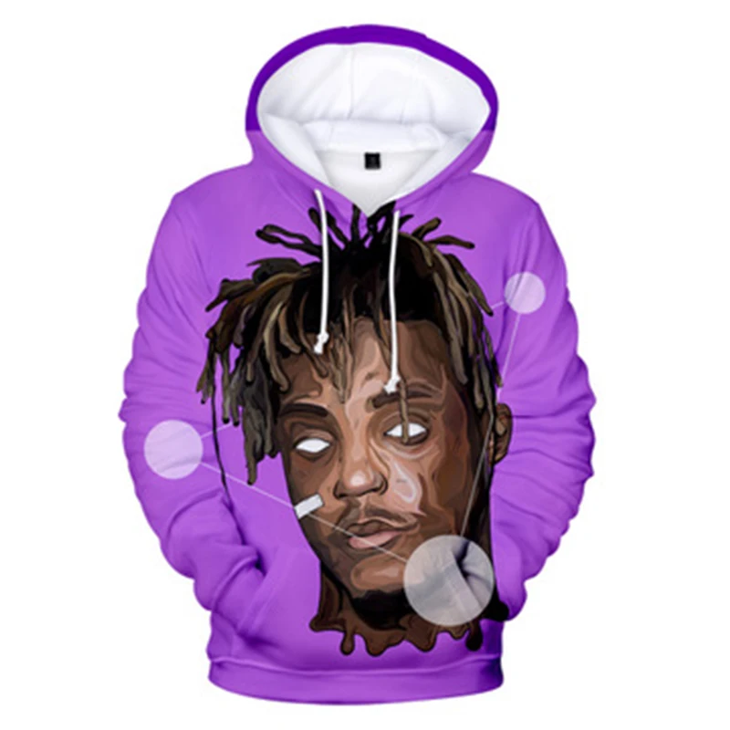 Мужская толстовка Juice Wrld 3D Толстовка Мужская/Женская с длинным рукавом Повседневная Хип-хоп толстовка с принтом Одежда