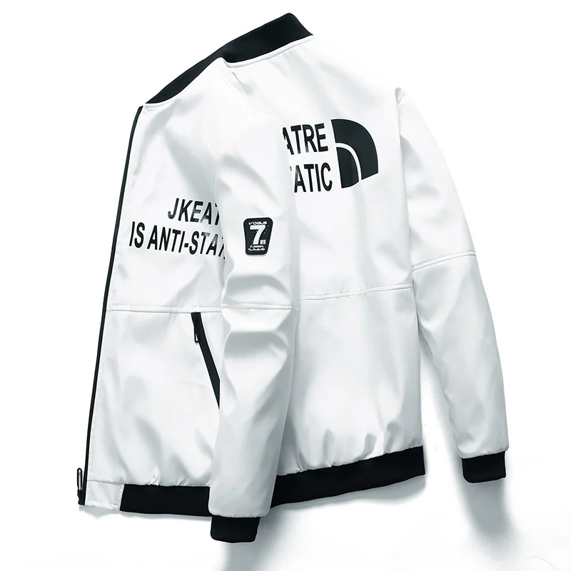 Куртка мужская рубашка Бомбер мужской хип-хоп бейсбольный принт гладкая модная уличная куртка уличная одежда на молнии Harajuku уличный бренд