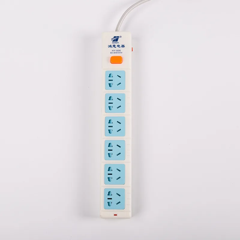 Six Holes Multi-functional Wiring Board Multi-functional Power Strip with Overload Protection Manufacturers Direct Selling Patch