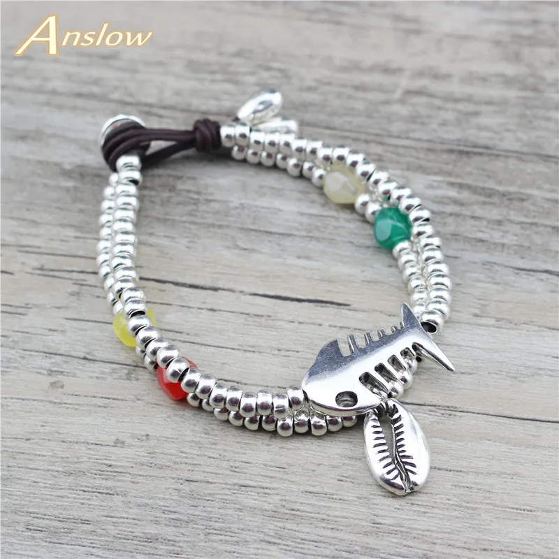 Anslow оригинальный дизайн ювелирные изделия рыба и Морская ракушка металлический