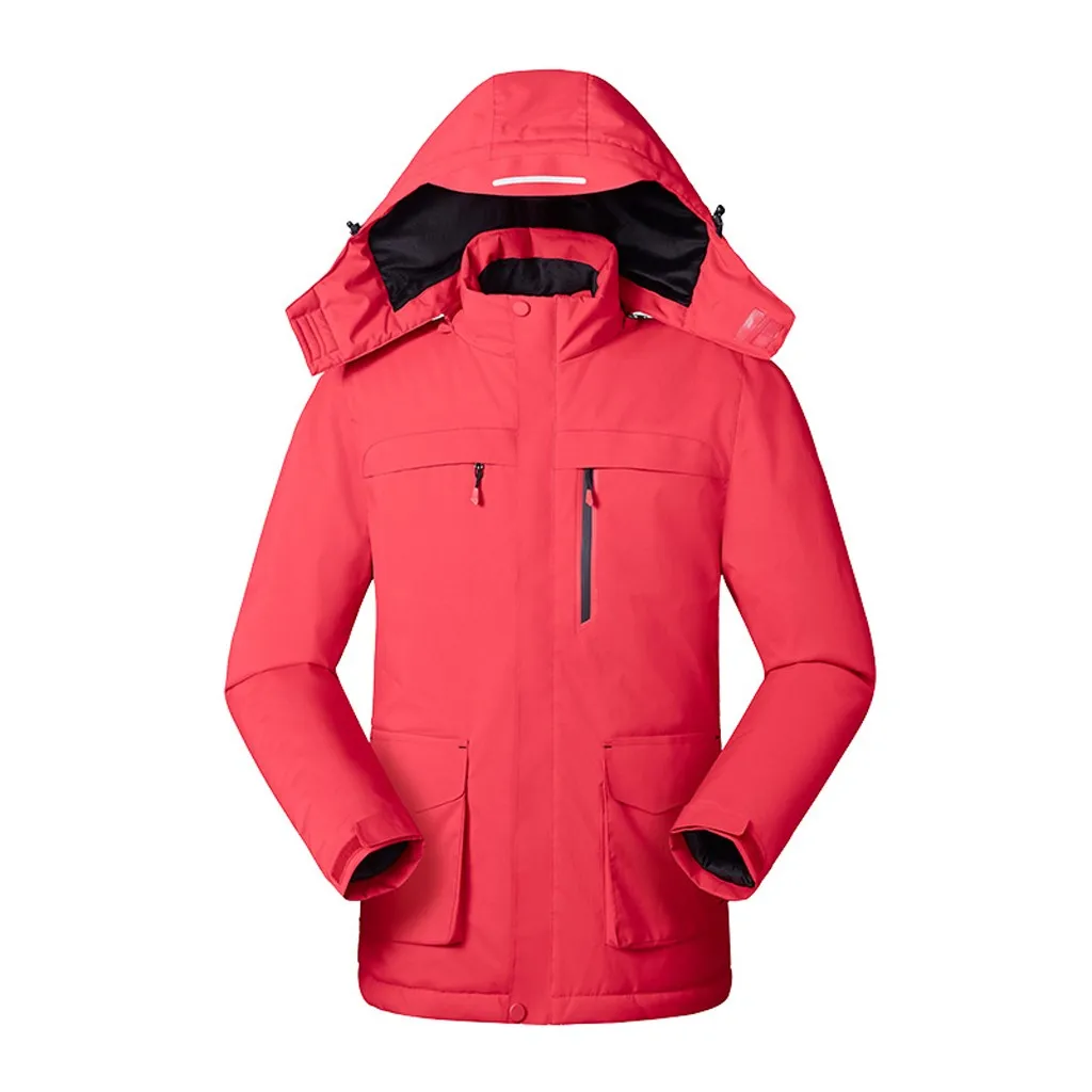 Осень для мужчин s Softshell походные куртки мужской Открытый мужская мода сплошной цвет Smart USB Отопление Теплый пуховик на молнии пальто#3