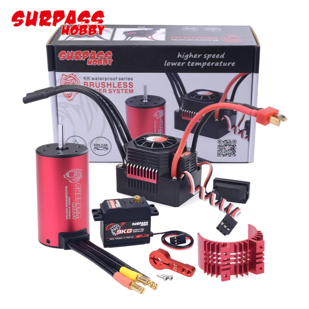 Surpass Hobby Waterproof 3665 2900kv Brushless Motor With 80a 2-3s Lipo ...