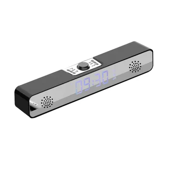 

LED TV Sound Bar Alarm Clock Wired Wireless Bluetooth Speaker Home Theater Surround Subwoofer AUX USB for PC TV Computer Speaker