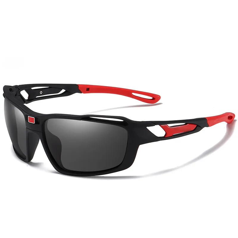 C2 black red grey HBK, ветрозащитные спортивные мужские поляризованные солнцезащитные очки, крутые, для улицы, для бега, езды на велосипеде, против пыли, очки для мужчин, водонепроницаемые солнцезащитные очки - Цвет линз: C2 black red grey