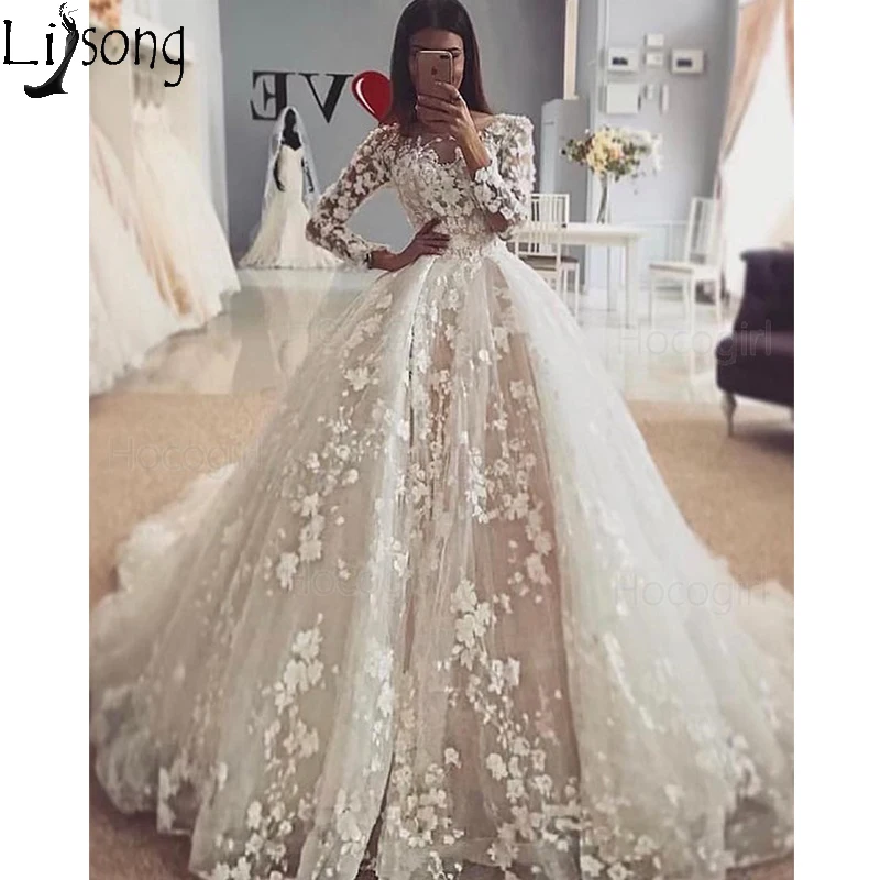 Gorgeous Ball Gown 3d Floral Long ...