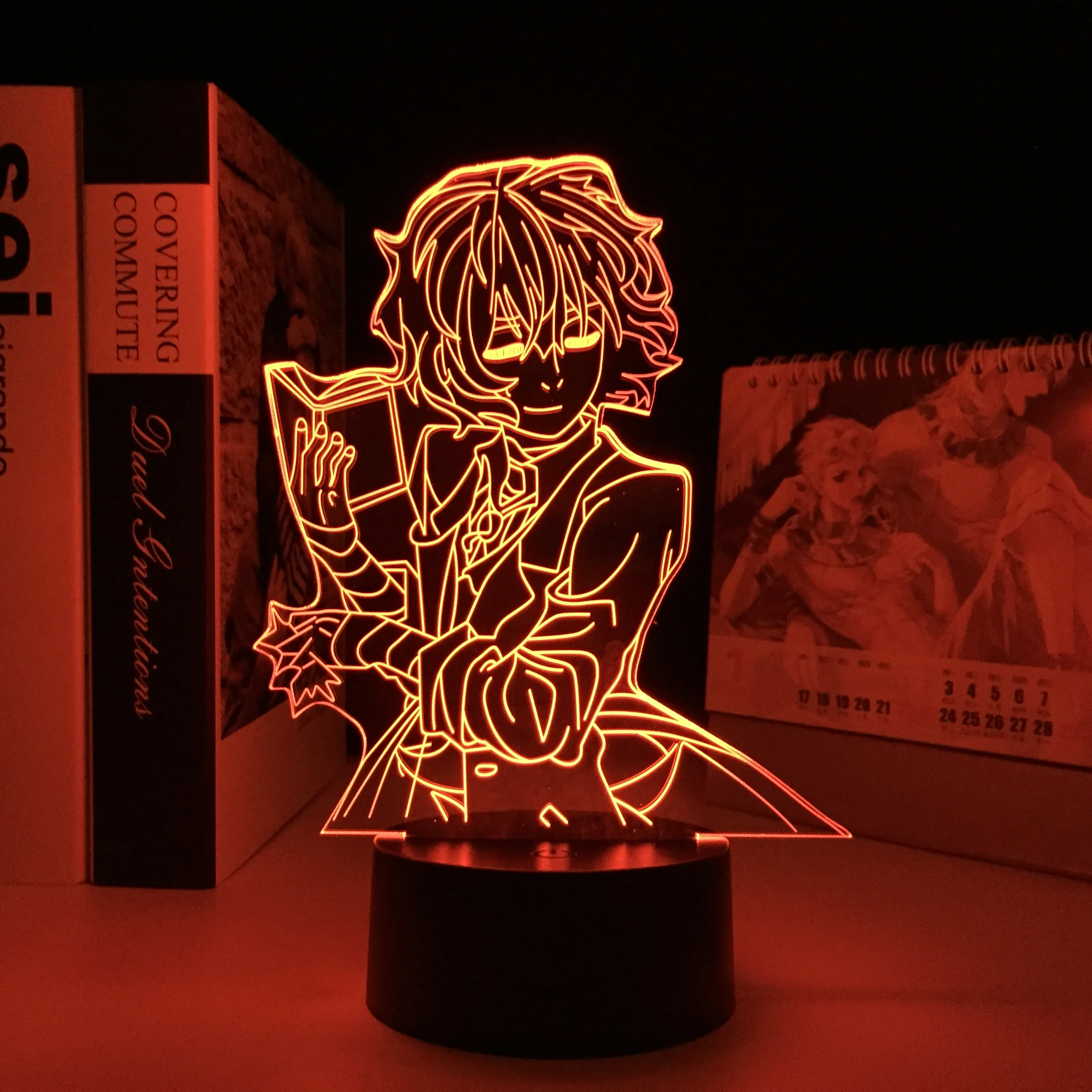 Anime BUNGO STRAY DOGS DAZAI BOOK 3D LED Lamp For Bedroom Decoration Nightlights Illusion Color Changing Table | Лампы и освещение