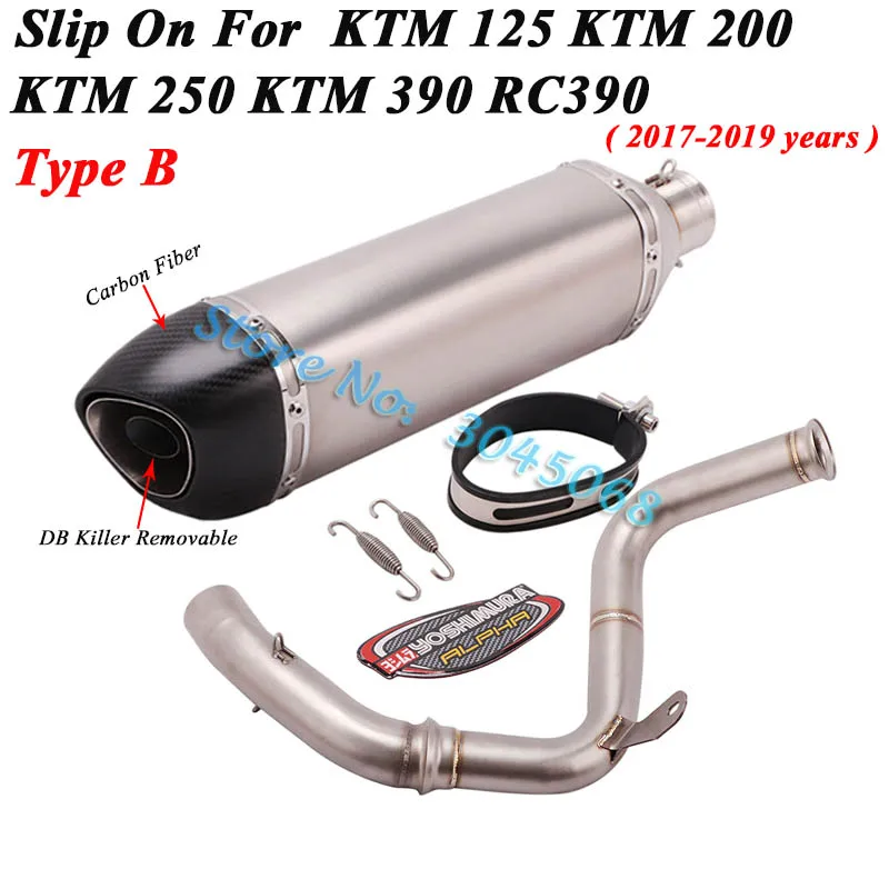 Слипоны для DUKE 390 KTM 390 250 200 125 RC390- мотоцикл Yoshimura выхлопная труба глушителя среднего соединения глушитель