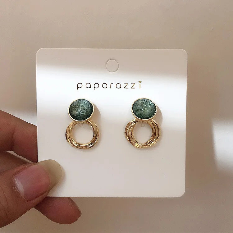 2019 простые хрустальные Висячие серьги для женщин корейские Металлические