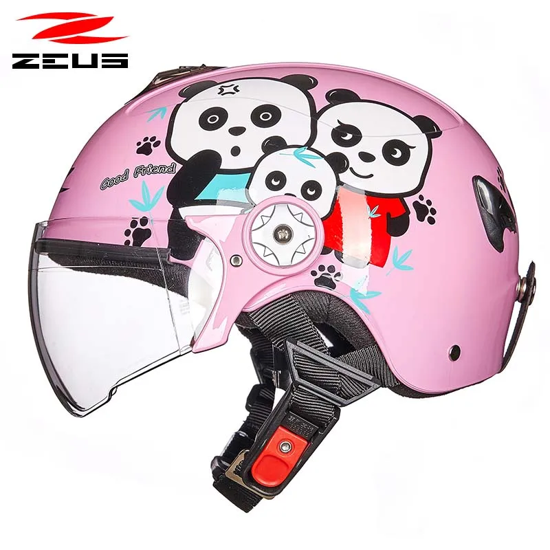 Loveless панда детский самокат moto rcycle шлем Zeus для мальчиков и девочек, мото Электрический велосипед capacete для детей