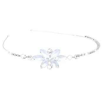 

Rhinestone Flower Headband for Girls Silver