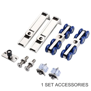 

8-Wheel Folding Door Wooden Wheel Furniture Hardware Wheel Barn Door Roller Wall Door Zinc Alloy Sliding Folding Door Kitchen 2