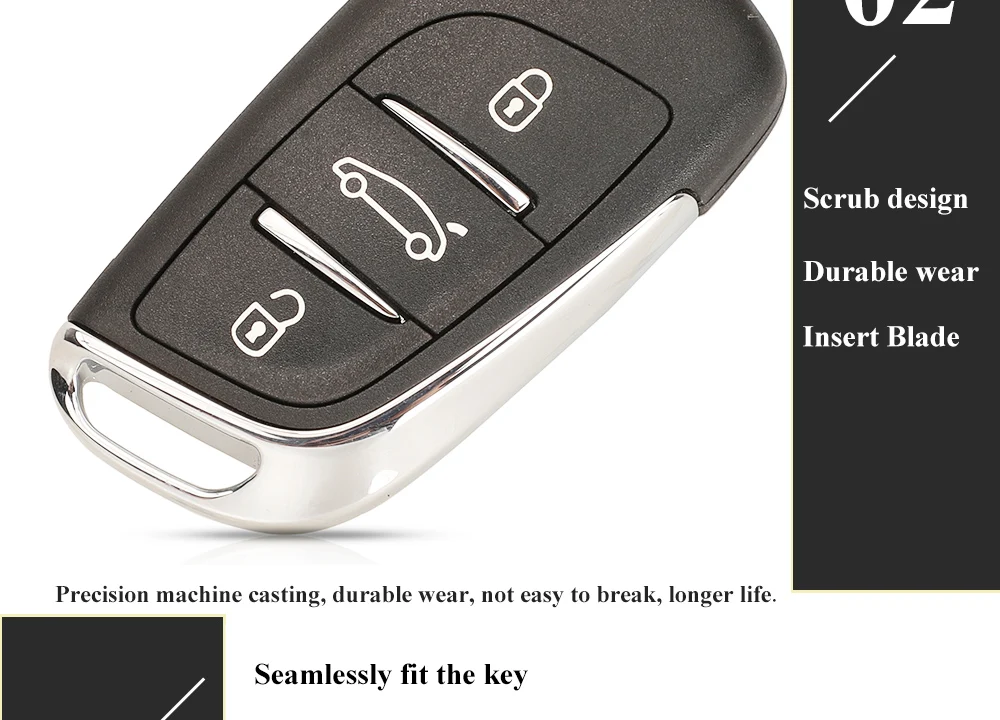 Keyforkess 3 pulsanti originali 433.92Mhz FSK ID46 PCF7941 Chip pieghevole Flip Car Key per Citroen DS3 DS4 DS5 C4L C4 telecomando automatico - He64422d7e7214b3cb4a2b0f636dbd74f6