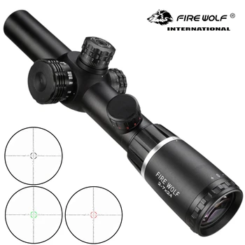 Fire Wolf 2-7X24 Hunting and equipment tactical Optical sight red dot Illuminated Airsoft accessories Rifle Scopes for hunting 1
