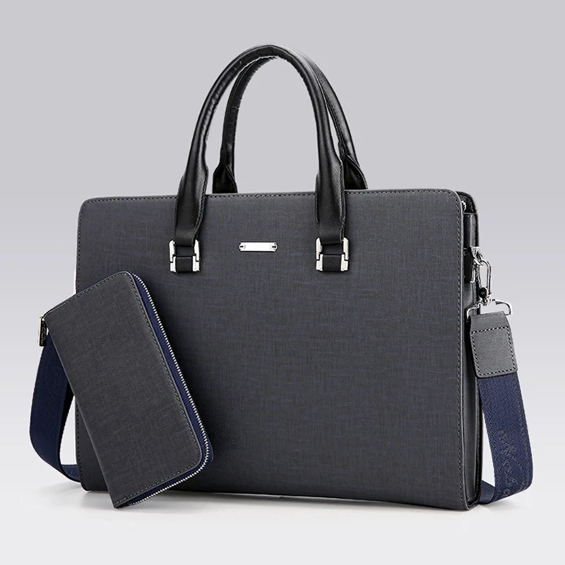 Новая Универсальная деловая сумка для ноутбука, водонепроницаемая сумка, 14 дюймов, модная сумка через плечо, сумка на молнии для ноутбука, сумка для путешествий, портфель