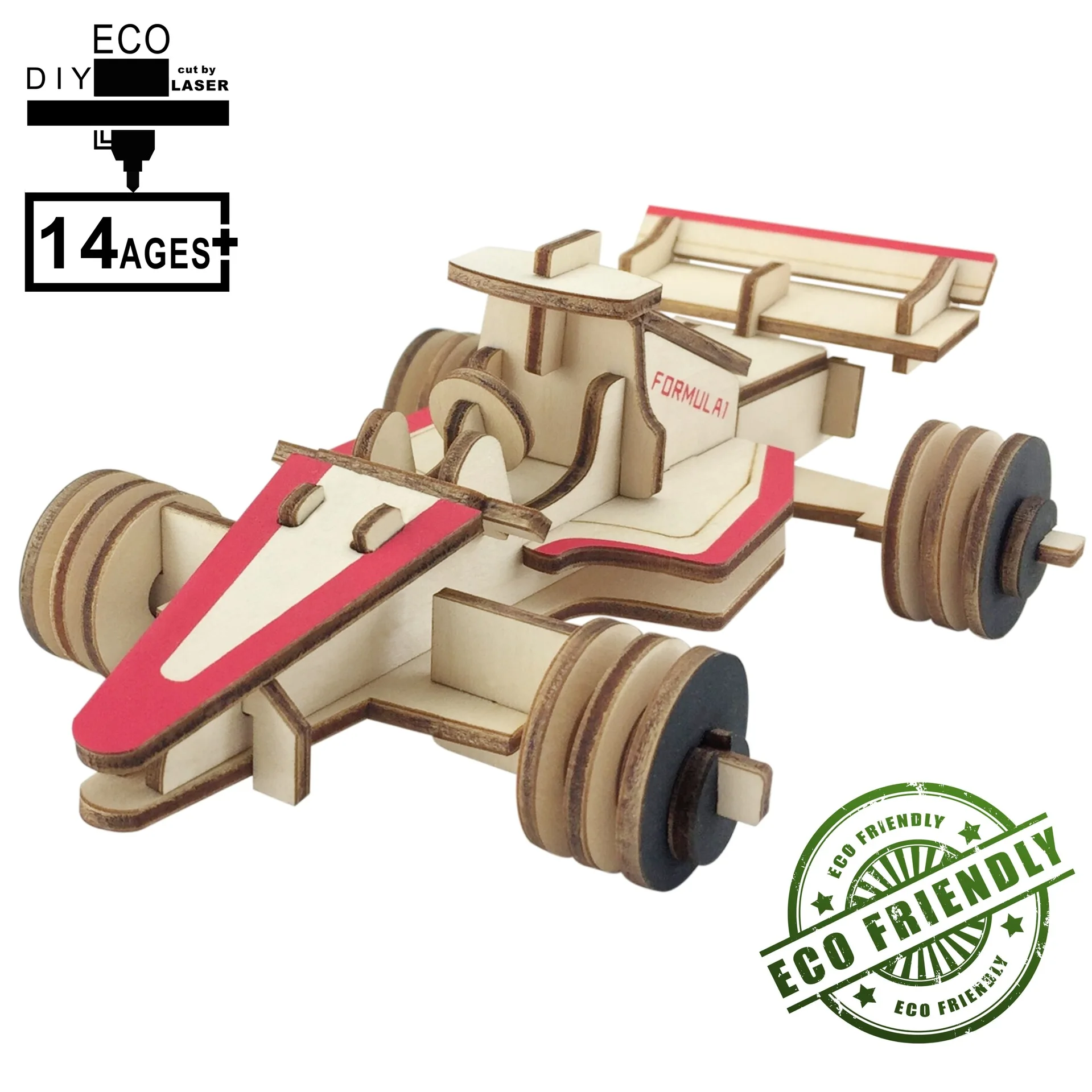3D Деревянный трехмерный зигзаг головоломка DIY Развивающие игрушки, джип - Цвет: XB-G012H 42