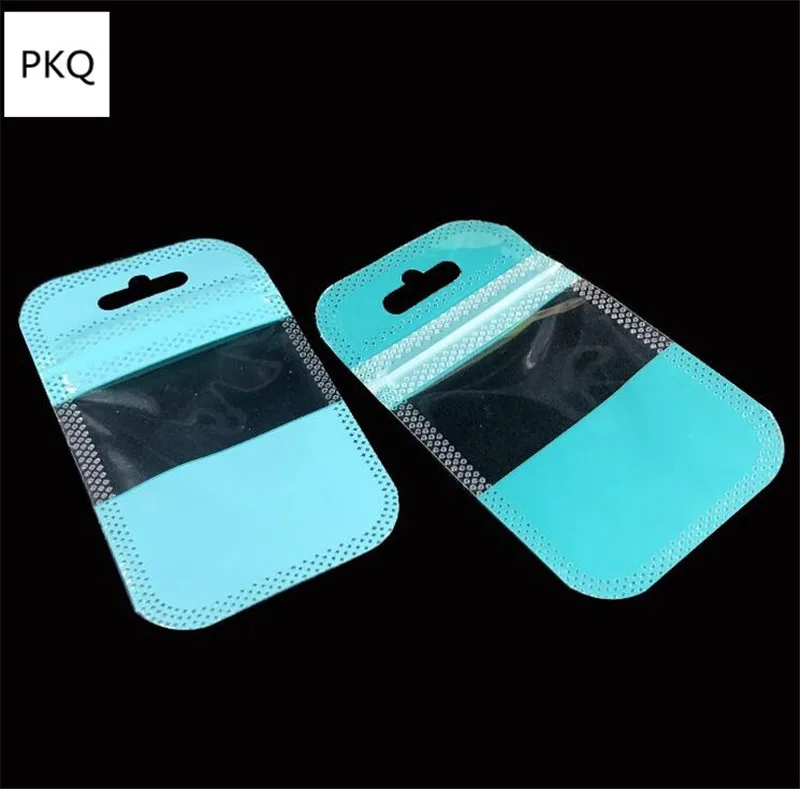 blue 100 шт. Лидер продаж Гриппер Подарочный пакет Многоразовые Пластик хранения мешочек для украшений/серьги упаковка мешок мини подарок упаковочная сумка 4,5x6 см - Цвет: blue