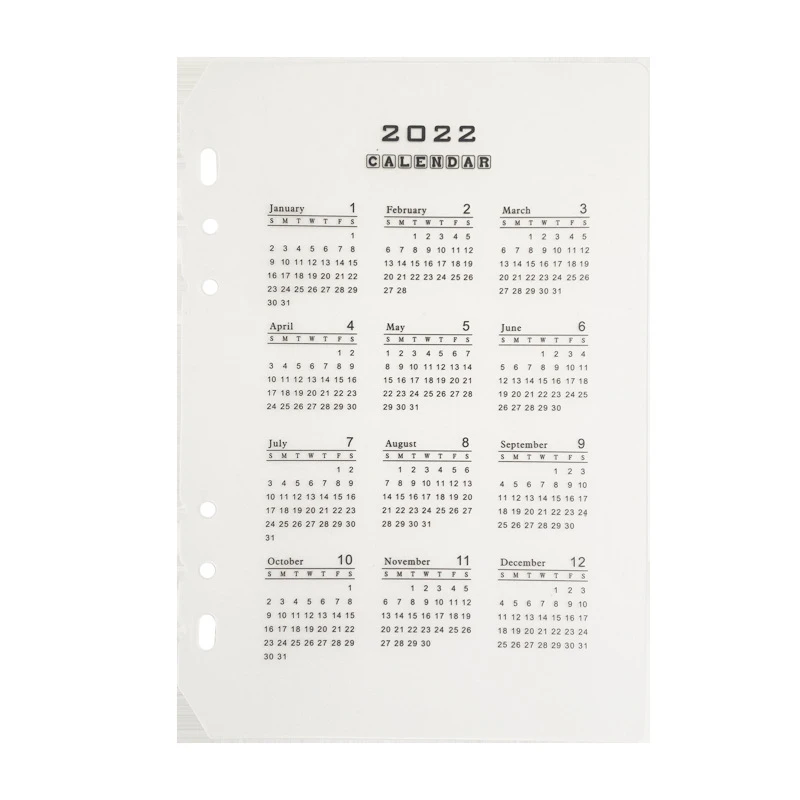Year Calendar 2022 2022 Year Calendar Divider A5 A6 Writing Board Clip Calendar Index Binder  Loose Leaf Notebook Planner|Calendar| - Aliexpress